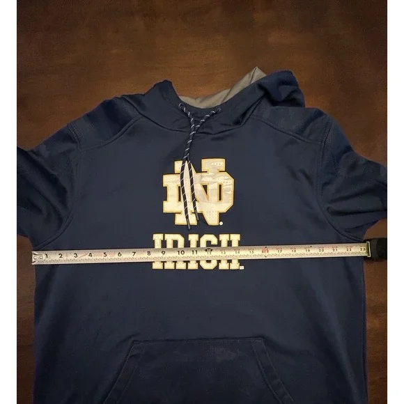 Notre Dame Fighting Irish Hoodie Mens XL NCAA Football Navy Blue Camo Fanatics - Picture 5 of 8
